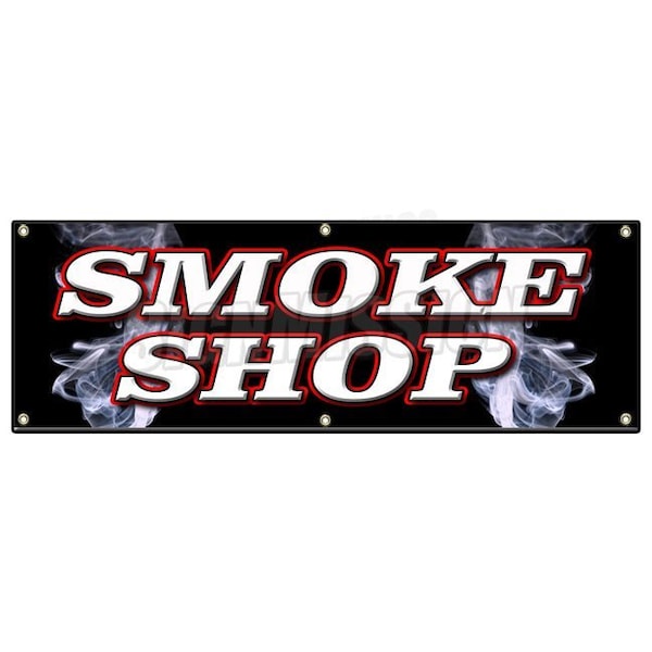 SMOKE SHOP BANNER SIGN cigar cigarrettes shop hookah pipes